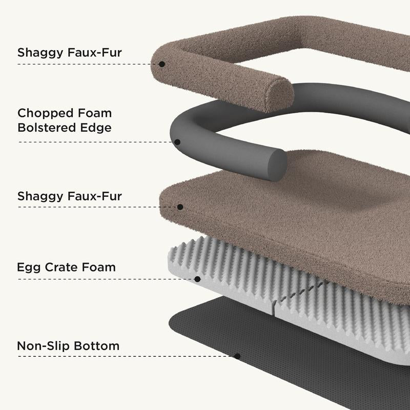 Bedsure Foldable Human Dog Bed-2 in 1 Calming Human Size Giant Dog Bed Fits Pet Families with Egg Foam Supportive Mat and Waterproof Liner